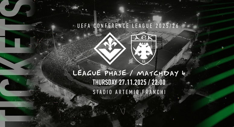 Το σημείο συνάντησης των οπαδών της ΑΕΚ στη Φλωρεντία για να πάνε στο Αρτέμιο Φράνκι (ΦΩΤΟ)