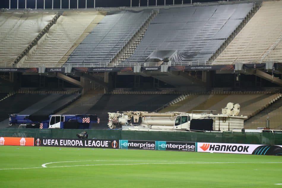 Παναθηναϊκός: Με… γερανούς στο ταρτάν απέναντι στην Πλζεν (ΦΩΤΟ)