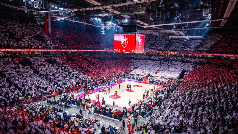 Euroleague: Πρόστιμο και μερικό κλείσιμο εξέδρας στον Ερυθρό Αστέρα