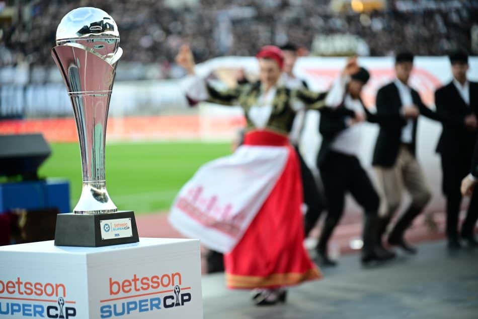 Super Cup: Το drone show έδειξε μόνο το σήμα του Ολυμπιακού στο Παγκρήτιο