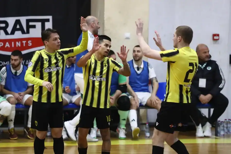 ΑΕΚ: Η ανδρική ομάδα futsal διέλυσε (14-5) και τους Τράχωνες Αλίμου