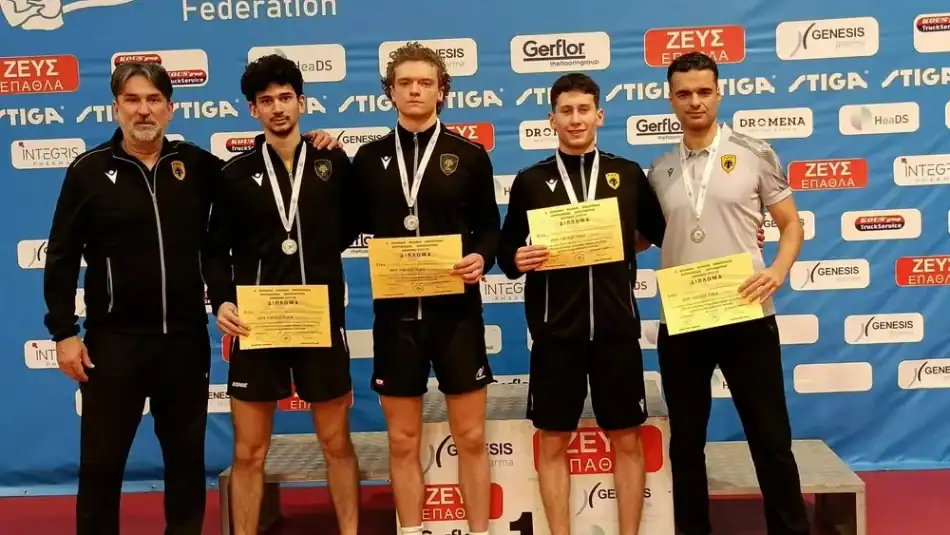 ΑΕΚ: Ασημένιο μετάλλιο στους Νέους στο πινγκ πονγκ