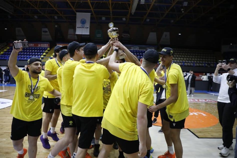 AEK BC Academy: Τα πανηγύρια μετά την λήξη του τελικού (VIDEO)