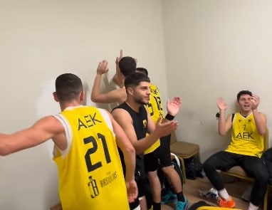 AEK BC Academy: Οι πανηγυρισμοί μετά την πρώτη θέση των εφήβων (VIDEO)