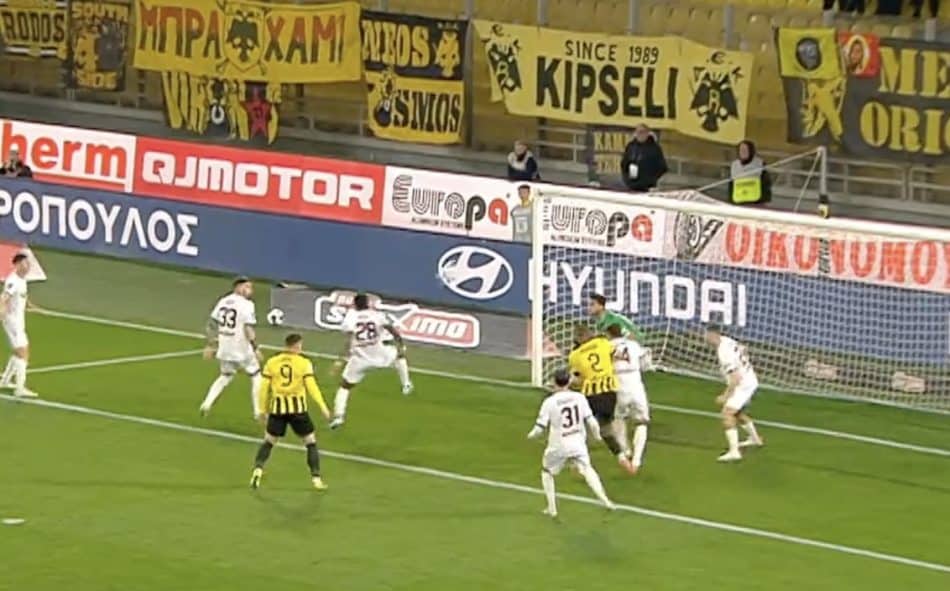 ΑΕΚ-ΑΕΛ: Η κεφαλιά του Βάργκα και το παρά λίγο αυτογκόλ (VIDEO)