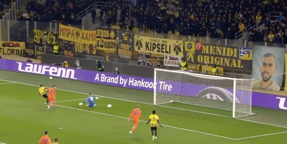 ΑΕΚ – Τσέλιε: Η ευκαιρία του Κουτέσα δίπλα από το δοκάρι (VIDEO)