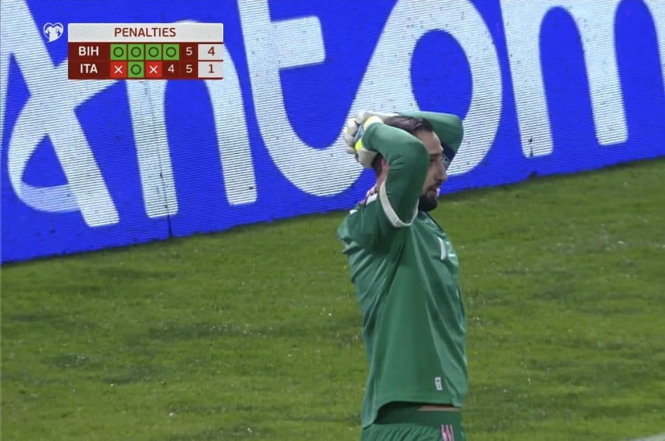 ΣΟΚ για την Ιταλία: Η Βοσνία την νίκησε στα πέναλτι και πήρε την πρόκριση για το Μουντιάλ!
