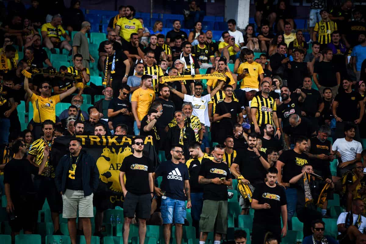 Παίρνουν θέση στις εξέδρες του «Βασίλ Λέφσκι» οι φίλοι της ΑΕΚ (ΦΩΤΟ)