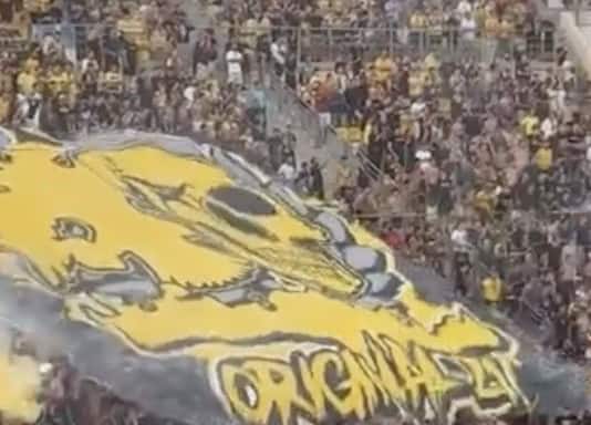Το απίστευτο κορεό των ΑΕΚτζήδων με την «κιτρινόμαυρη» Κρήτη στο Παγκρήτιο (VIDEO)